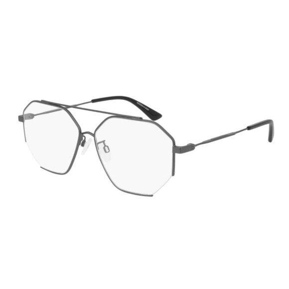 NEW MQ0261OA 001 ALEXANDER MCQUEEN EYEGLASSES MEN GEOMETRIC SILVER EYEWE… - Picture 2 of 4